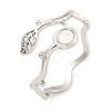 Non-Tarnish 304 Stainless Steel Cuff Finger Ring Components STAS-P365-28P-1