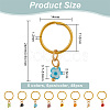 24Pcs 8 Colors Handmade Millefiori Glass & Iron Braiding Hair Pendants Decoration Clips OHAR-AB00009-2