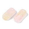 Spray Painted Transparent Glass Connector Charms X1-GLAA-H035-06B-2