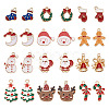 24Pcs 12 Style Alloy Enamel Pendants FIND-CW0001-18-1