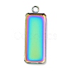Ion Plating(IP) 304 Stainless Steel Pendant Cabochon Settings STAS-I069-36MC-2