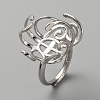 Adjustable Brass Ring Components KK-WH0031-84P-1
