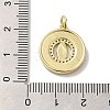 Rack Plating Brass Micro Pave Cubic Zirconia with Synthetic Opal Pendants KK-D088-18G-4