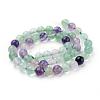 Natural Fluorite Beads Strands G-P318-05-6mm-2