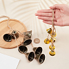4Pcs 2 Style Iron Bell Pendant Decorations HJEW-OC0001-16-3