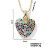 Brass Pave Colorful Cubic Zirconia Pendant Box Chain Necklaces NU0575-22-1