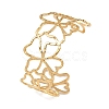 Hollow 304 Stainless Steel Cuff Bangles for Women BJEW-L709-03G-2