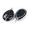 Natural Black Onyx(Dyed & Heated) Big Pendants KK-F868-30P-01-2