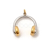 304 Stainless Steel Pendants STAS-P411-02G-G-1