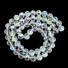 Transparent Electroplate Glass Beads Strands EGLA-N002-34C-B02-4