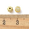 Brass Micro Pave Cubic Zirconia Beads KK-A236-08G-02-2