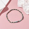 3mm Natural African Turquoise(Jasper) Beads Stretch Bracelet for Girl Women BJEW-JB07284-05-2