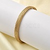 Braided 304 Stainless Steel Cuff Bangles for Women BJEW-A067-08G-3