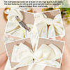 1Pc Big Bowknot Polyester Hair Barrettes & 6Pcs Butterfly Iron Alligator Hair Clips OHAR-GA0001-04-4