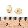 Brass Micro Pave Cubic Zirconia Beads KK-A189-20G-2