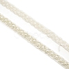 Imitation Polyeste with ABS Plastic Beaded Trimming OCOR-WH0074-02-1