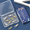 10Pcs 2 Colors Rack Plating Brass Fold Over Clasps KK-SC0006-66-7