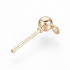 Iron Ball Stud Earring Findings X-KK-R071-09RG-2