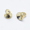 Brass Bead Cap Bails X-KK-G331-03G-NF-2