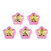 Transparent Spray Painted Glass Beads LAMP-N032-02-A04-2