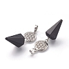 Obsidian Pendants G-O194-15-3