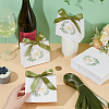80Pcs Gold Stamping Thank You Paper Gift Bags with Olive Drab Polyester Ribbon CON-WA0001-05-3