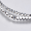 Electroplate Non-magnetic Synthetic Hematite Bead Strands G-K237-08K-2