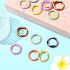 14Pcs Spray Painted Alloy Spring Gate Rings FIND-FS0004-58-8