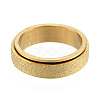 201 Stainless Steel Sand Blast Rotating Finger Ring X-RJEW-N043-06LG-2