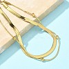 304 Stainless Steel Herringbone Chains & Snake Chain Bracelets BJEW-U019-04G-05-2