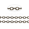 Brass Flat Oval Cable Chains X-CHC029Y-AB-1