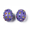 Polymer Clay Rhinestone Beads RB-T017-32C-2