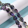 Transparent Electroplate Glass Beads Strands GLAA-C025-02N-2