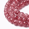 Spray Painted Glass Beads Strands GLAA-A038-C-62-3