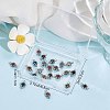 24Pcs 12 Colors 304 Stainless Steel Rhinestone Connector Charms STAS-SC0004-34-7