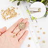 AHADERMAKER 120Pcs 4 Style Brass Crimp Beads Covers KK-GA0001-36A-3