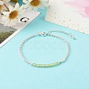 Natural Peridot Beaded Bracelets BJEW-JB06384-05-2