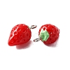 Opaque Resin Pendants RESI-WH0077-10A-1