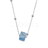 Electroplated Raw Natural Quartz Pendant Necklaces NJEW-JN04967-4