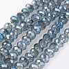 Electroplate Glass Beads Strands X-GLAA-K027-FR-A03-1