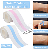 2 Rolls 2 Colors 5M Non-woven Fabrics Invisible Self Adhesive Bob Tape for Breast AJEW-GF0008-87-2
