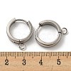 Tarnish Resistant 201 Stainless Steel Huggie Hoop Earrings Findings STAS-A167-01T-P-3