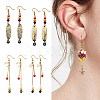 DIY Evil Eye Drop Earring Making Kit DIY-SZ0006-98-4