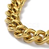 Ion Plating(IP) 304 Stainless Steel Cuban Link Chain Necklaces NJEW-P288-18G-3