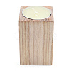 Natural Wood Candle Holder AJEW-T002-01-1