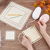 5Pcs 5 Style Wooden Crochet Basket Base WOOD-PH0009-43-4