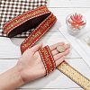 Ethnic Embroidery Polyester Flat Ribbons OCOR-WH0060-38C-4