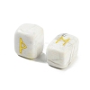Rectangle Natural Howlite Rune Stones G-Z059-01B-2