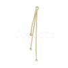 Brass Boston Link Chains Tassel Big Pendants KK-P227-04G-1