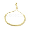 Rack Plating Brass Round Bead Slider Bracelets for Women BJEW-M232-01G-A-1